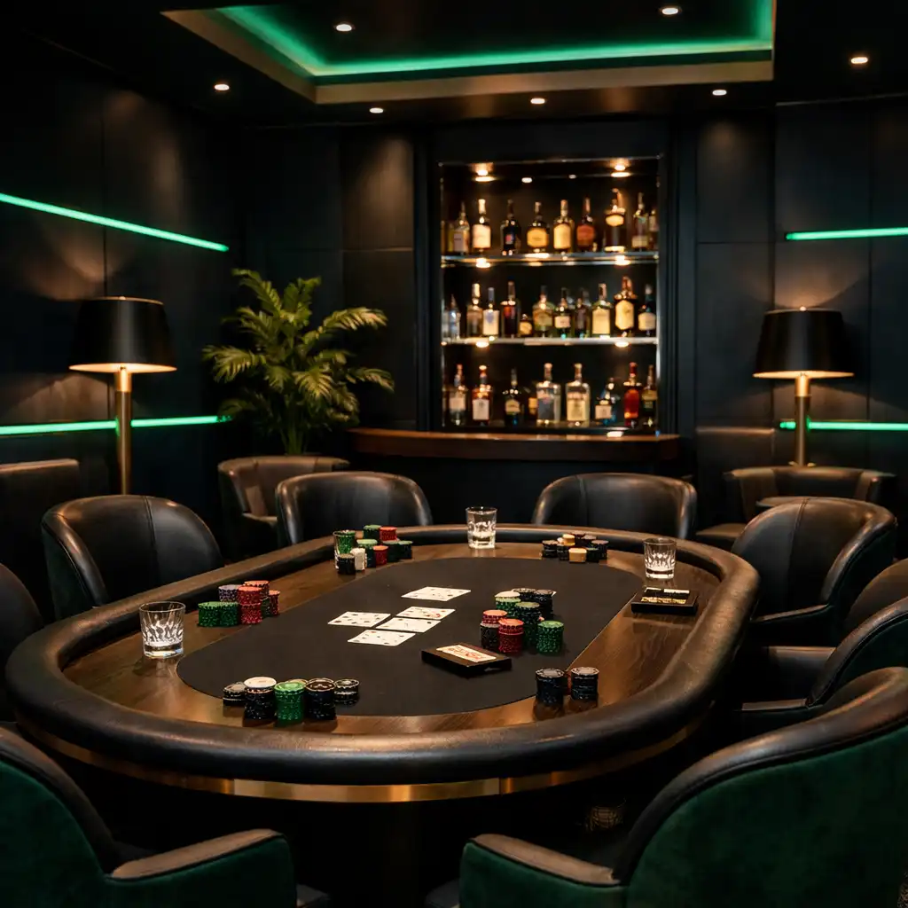 Luksusowy VIP lounge z oświetleniem neonowym przygotowany na event korporacyjny