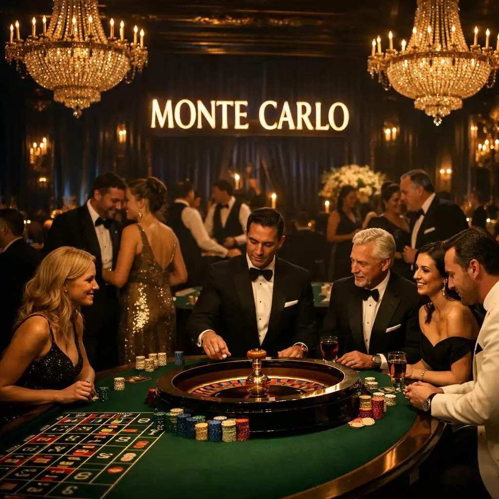 Elegancka aranżacja sali kasynowej w stylu Monte Carlo z realizacji FG AUTO NAPRAWA Kamil Pytlewski